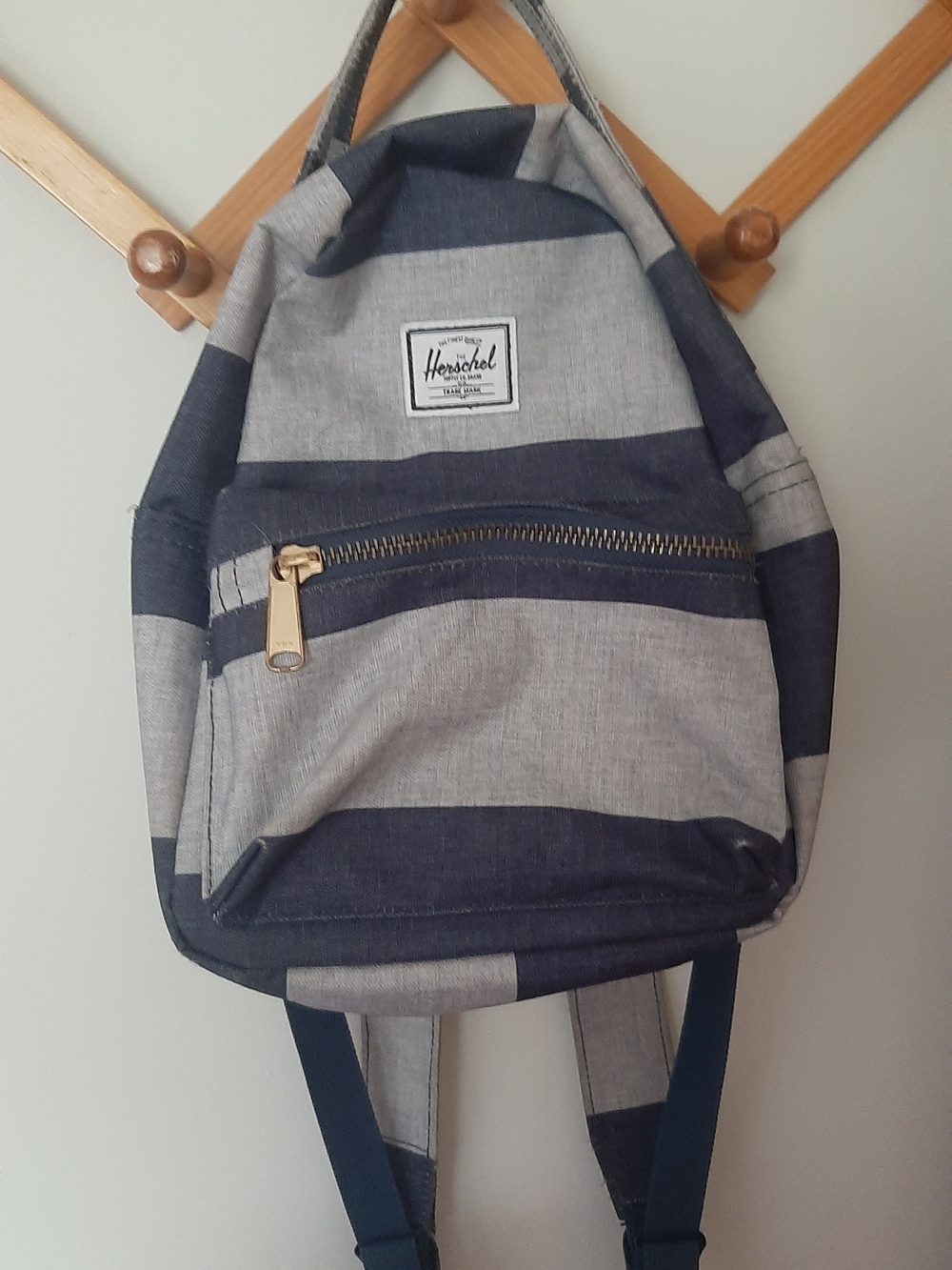 Herschel Supply Company Navy and Gray Striped Backpack